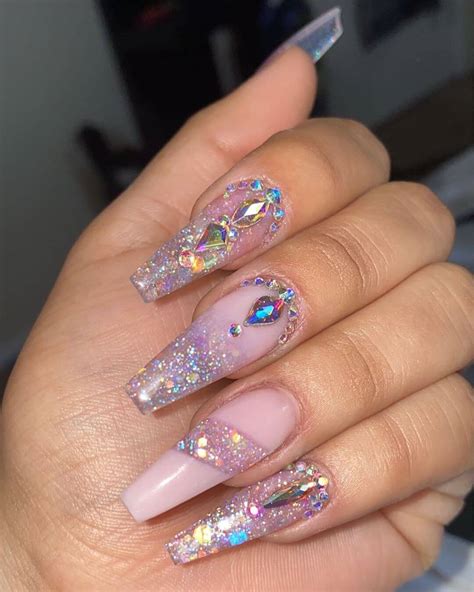 gel nails with rhinestones|2023 10 07 rhinestone nails.